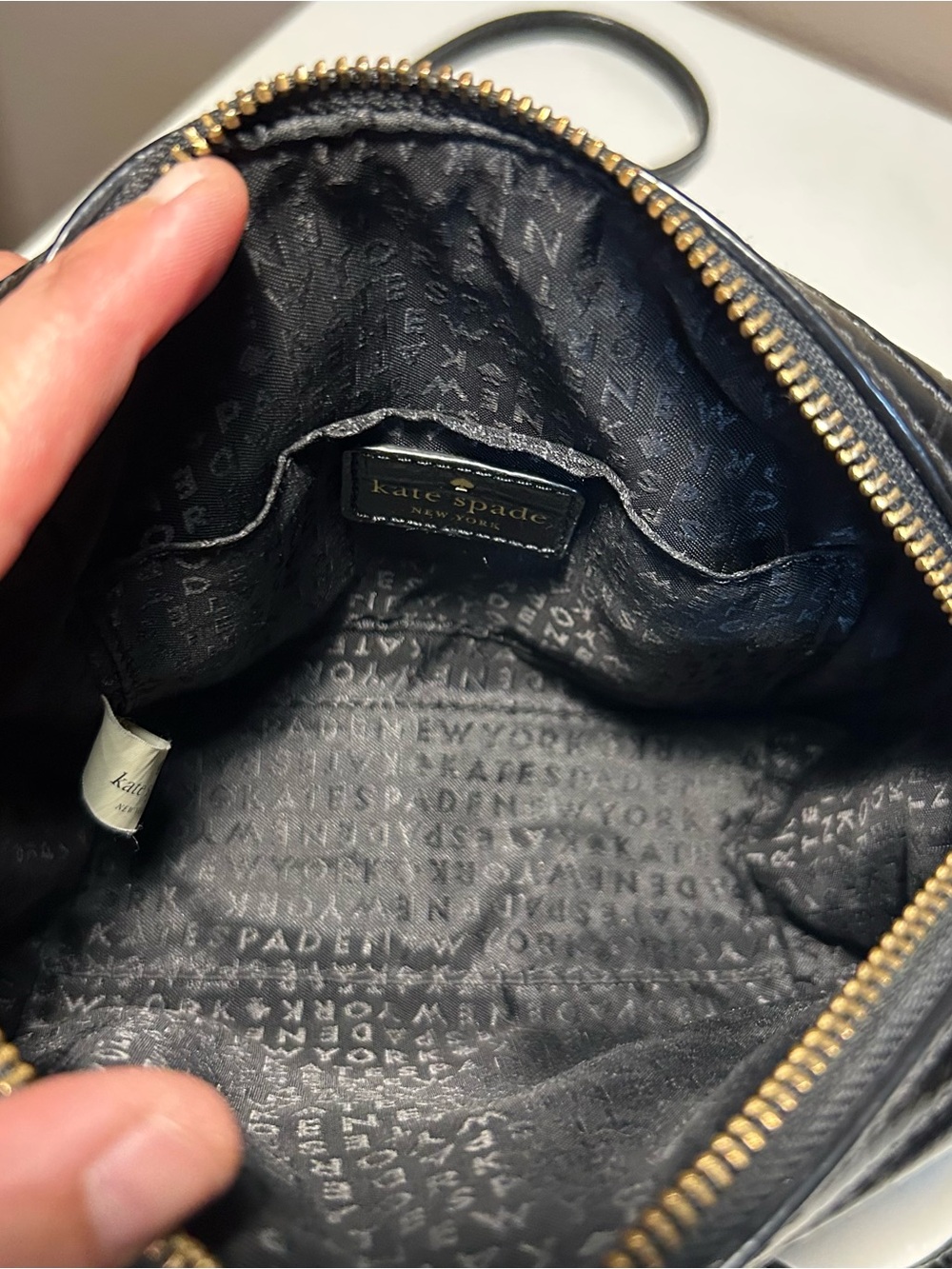 kate spade Black Croc-Embossed Crossbody Camera Bag Shoulder bag - Picture 7 of 9